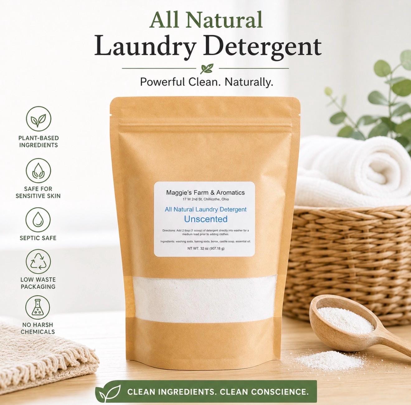 Laundry detergent representing the Home + Laundry collection