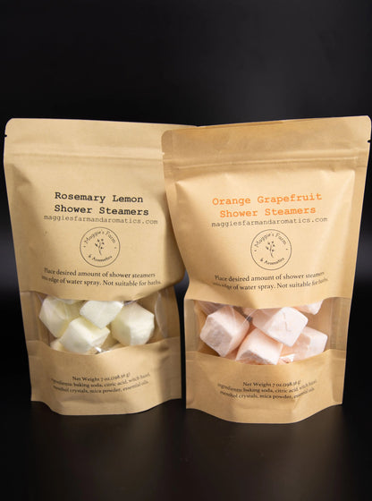 Rosemary Lemon and Orange Grapefruit shower steamer packages
