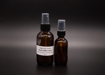 Two sizes of amber pillow and linen spray