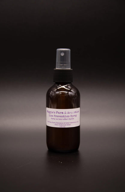 Single large brown glass back-to-school hair mist bottle