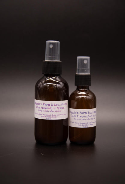 Large and small brown glass back-to-school hair mist bottles