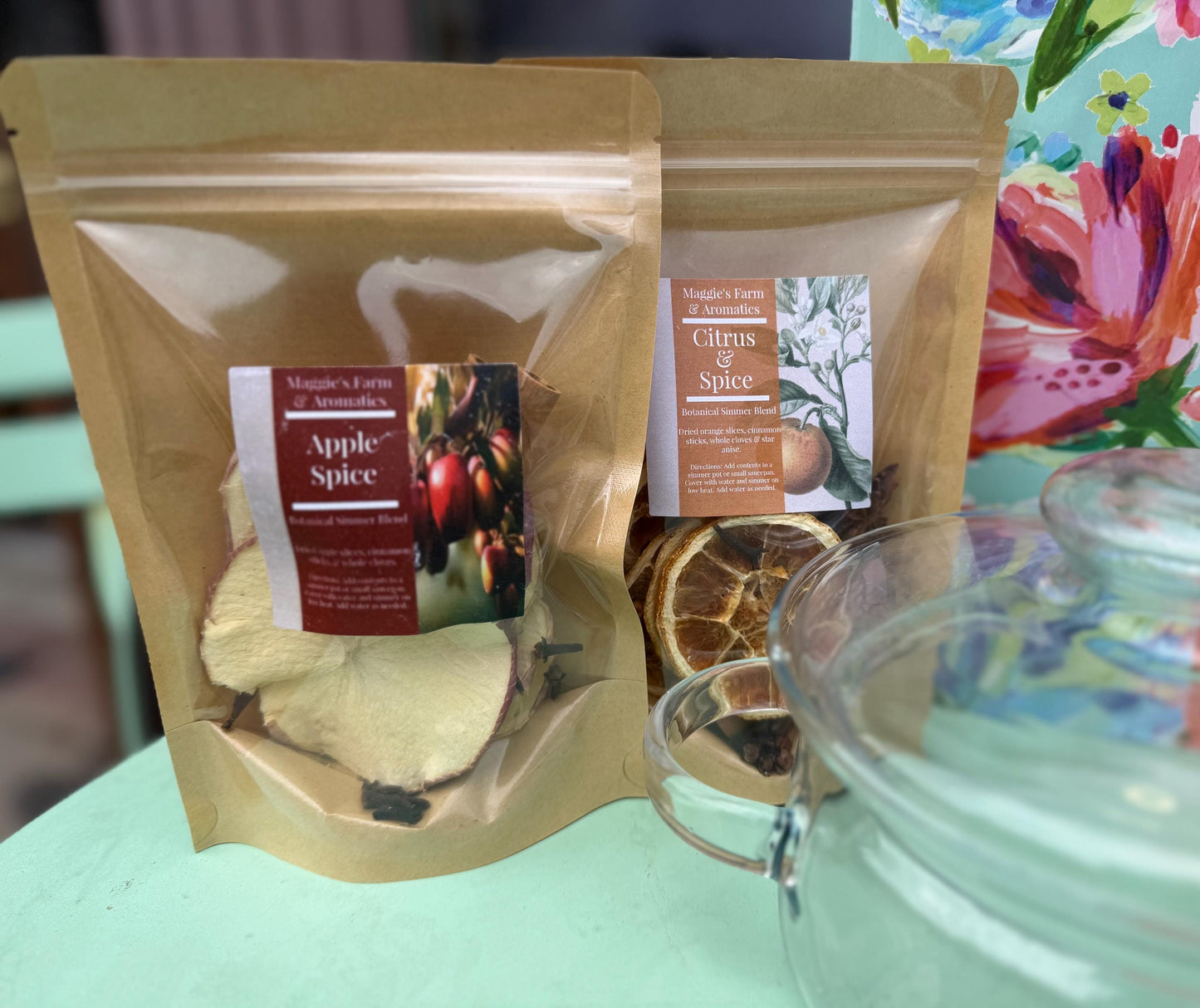 Simmer Pot Gift Set product photo from Maggie's Farm & Aromatics Etsy listing