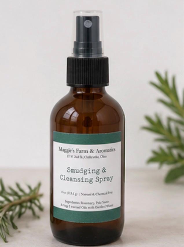 Smokeless Smudge Spray product photo from Maggie's Farm & Aromatics Etsy listing