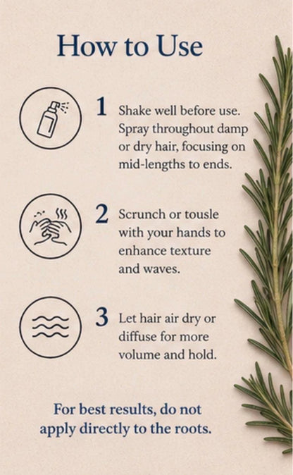 Sea Salt Hair Spray product photo from Maggie's Farm & Aromatics Etsy listing
