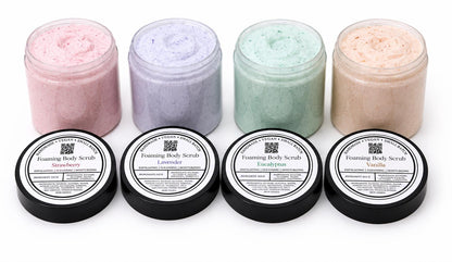 Foaming Body Scrub product photo from Maggie's Farm & Aromatics Etsy listing