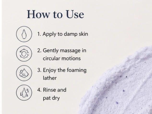 Foaming Body Scrub product photo from Maggie's Farm & Aromatics Etsy listing