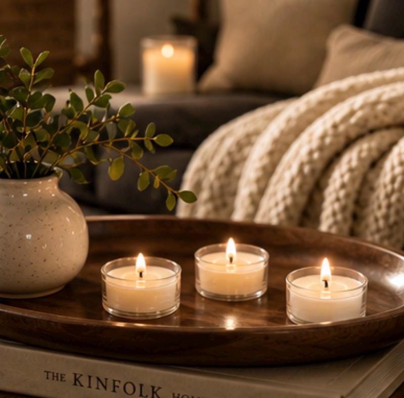Handpoured Soy Tealight Candles, Vegan Aromatherapy Gift Set