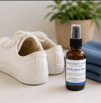 Shoe Spray product photo from Maggie's Farm & Aromatics Etsy listing