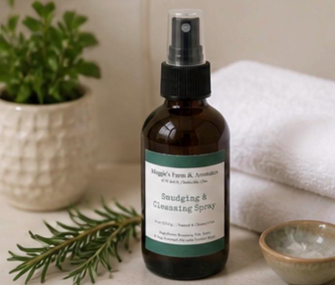Smokeless Smudge Spray product photo from Maggie's Farm & Aromatics Etsy listing