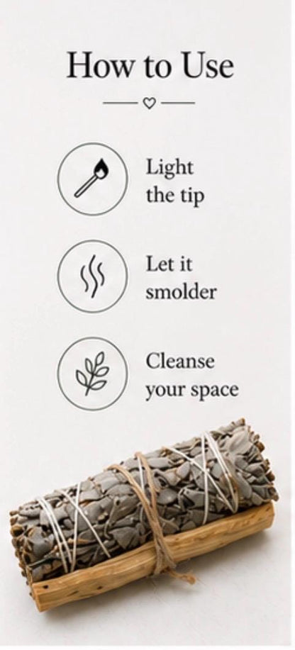White Sage and Palo Santo Bundle product photo from Maggie's Farm & Aromatics Etsy listing
