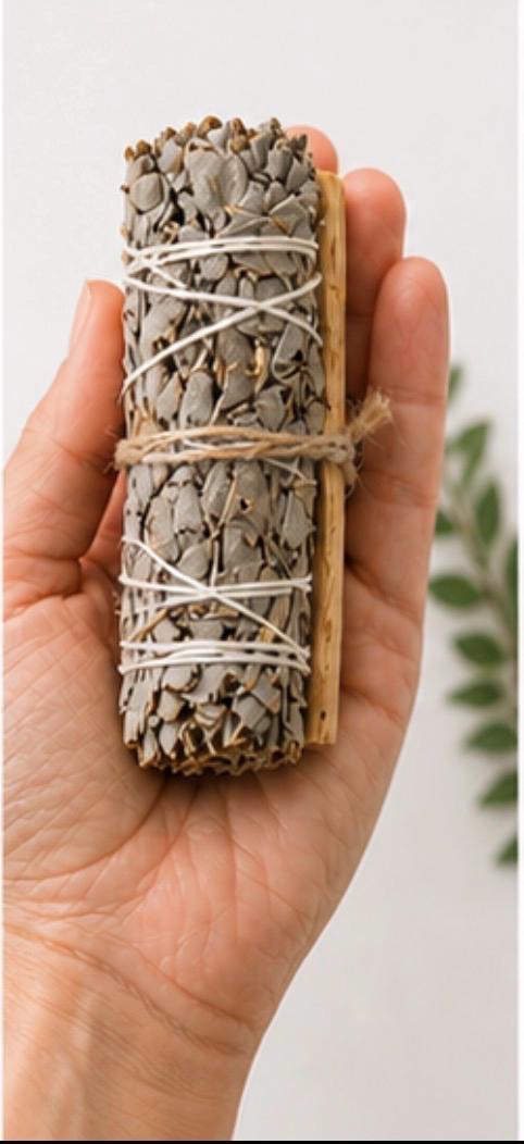 White Sage and Palo Santo Bundle product photo from Maggie's Farm & Aromatics Etsy listing