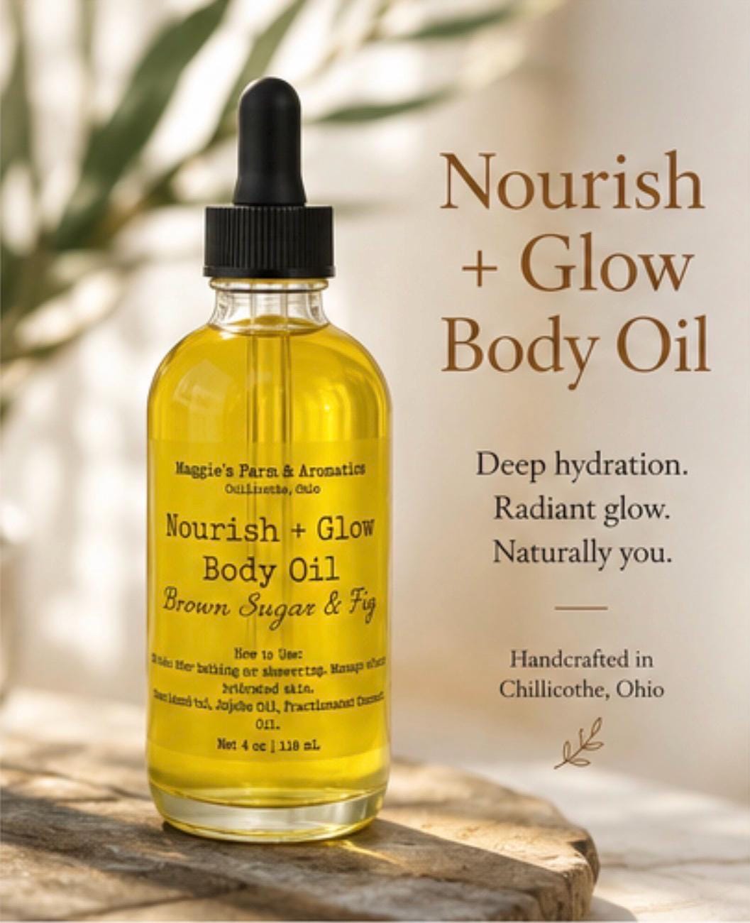 Body Oil product photo from Maggie's Farm & Aromatics Etsy listing
