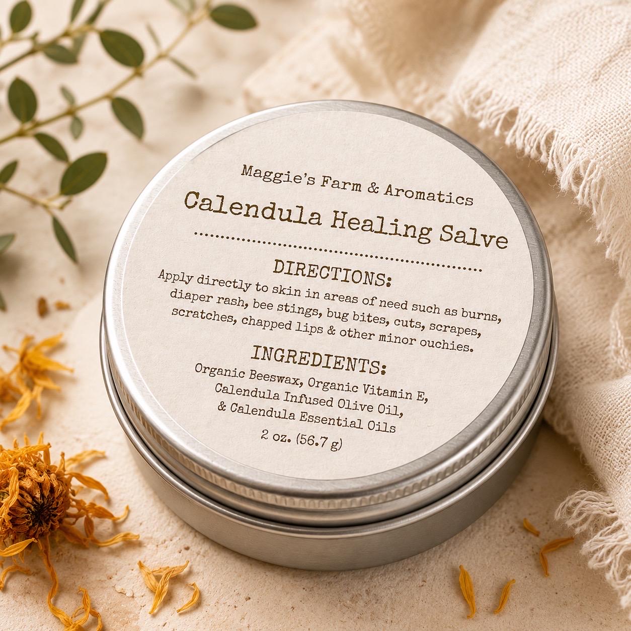 Calendula Salve product photo from Maggie's Farm & Aromatics Etsy listing