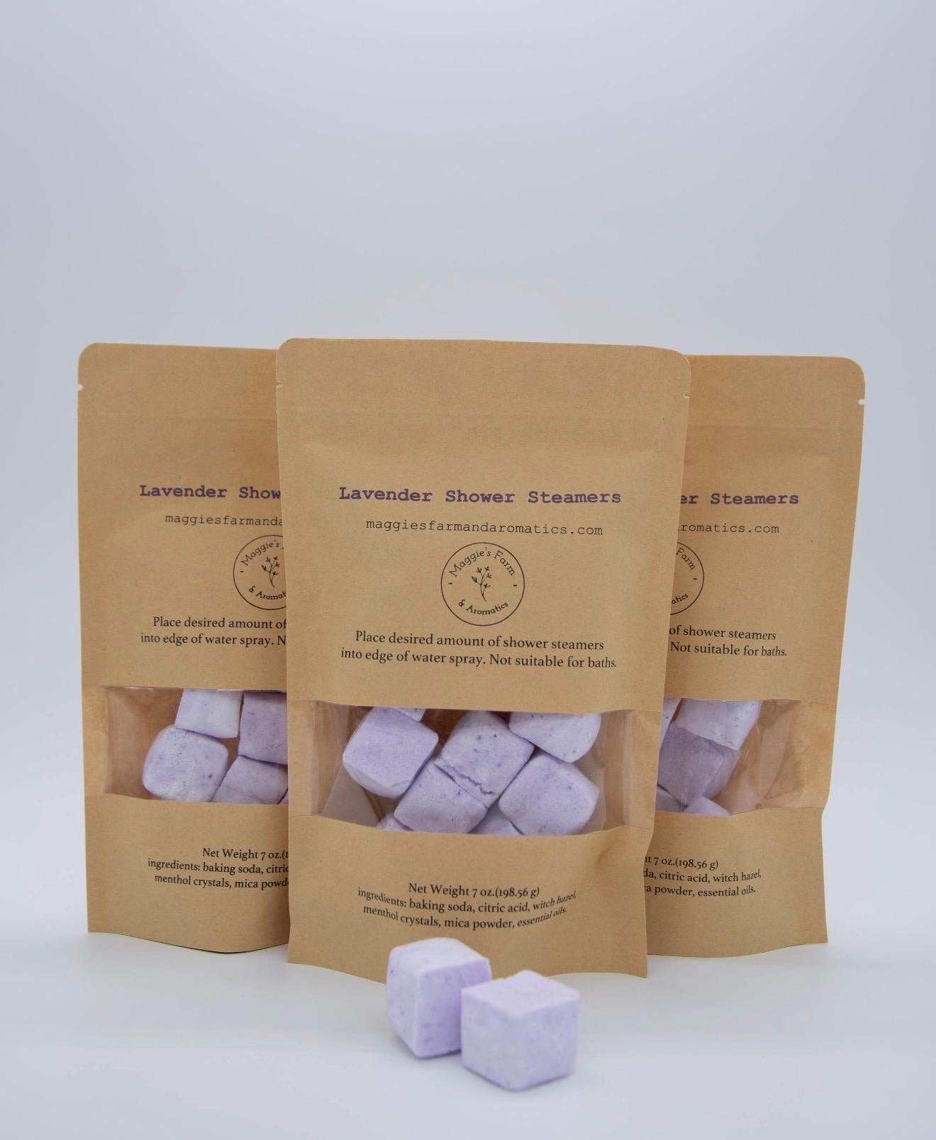 Shower Steamers product photo from Maggie's Farm & Aromatics Etsy listing