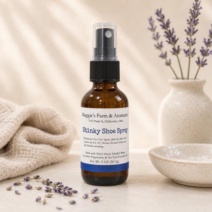 Shoe Spray product photo from Maggie's Farm & Aromatics Etsy listing
