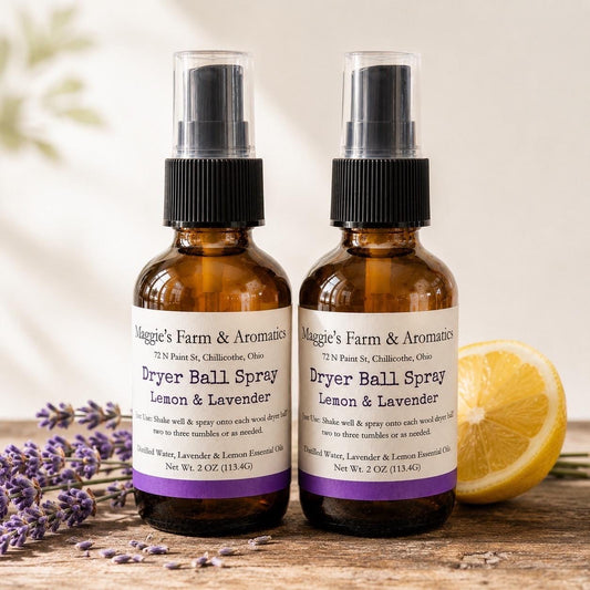 Dryer Ball Oil Blend product photo from Maggie's Farm & Aromatics Etsy listing