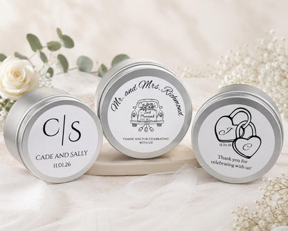 Personalized Wedding Favor Candles style photo from Etsy
