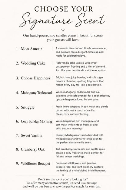 Personalized Wedding Favor Candles additional product photo from Etsy