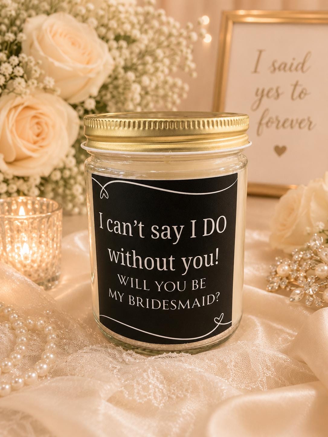 Bridesmaid Candle scent and style photo from Etsy